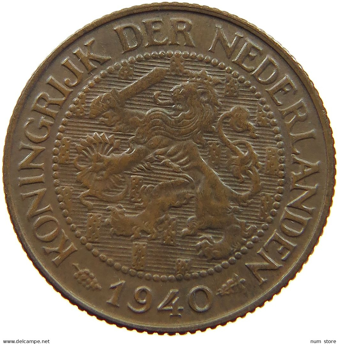 NETHERLANDS 1 CENT 1940 #a013 0431 - 1 Centavos