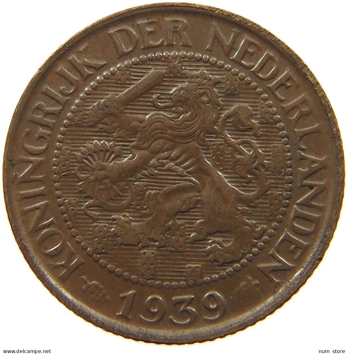 NETHERLANDS 1 CENT 1939 TOP #a048 0289 - 1 Cent