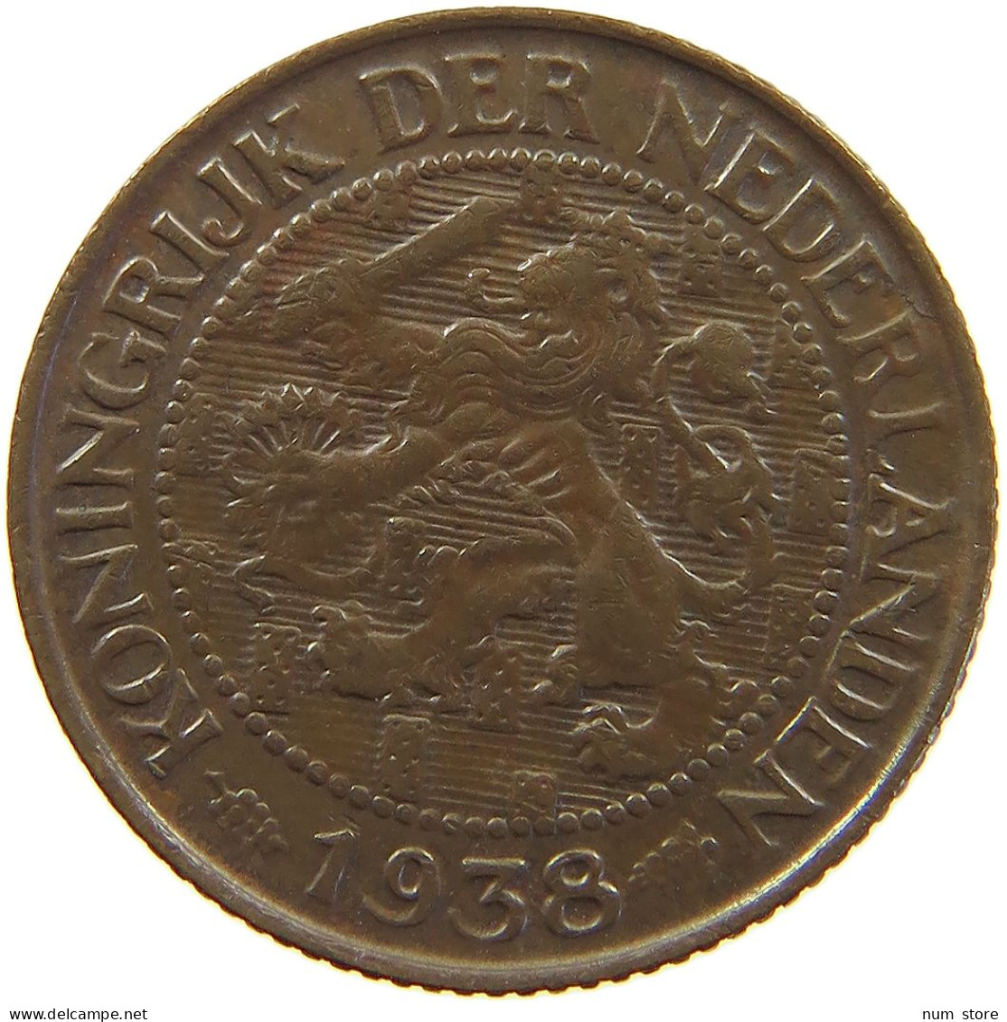 NETHERLANDS 1 CENT 1938 TOP #c063 0253 - 1 Centavos