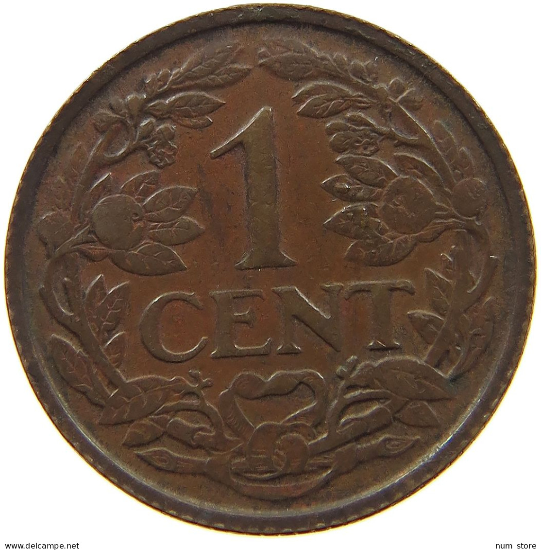 NETHERLANDS 1 CENT 1937 #a085 0807 - 1 Cent