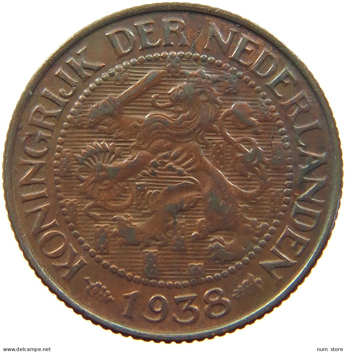 NETHERLANDS 1 CENT 1938 #a032 0393 - 1 Cent