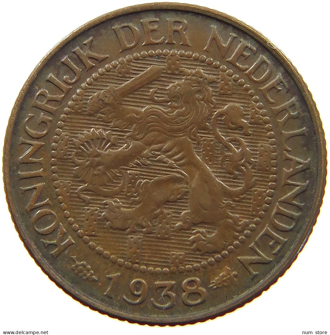 NETHERLANDS 1 CENT 1938 #a013 0417 - 1 Centavos