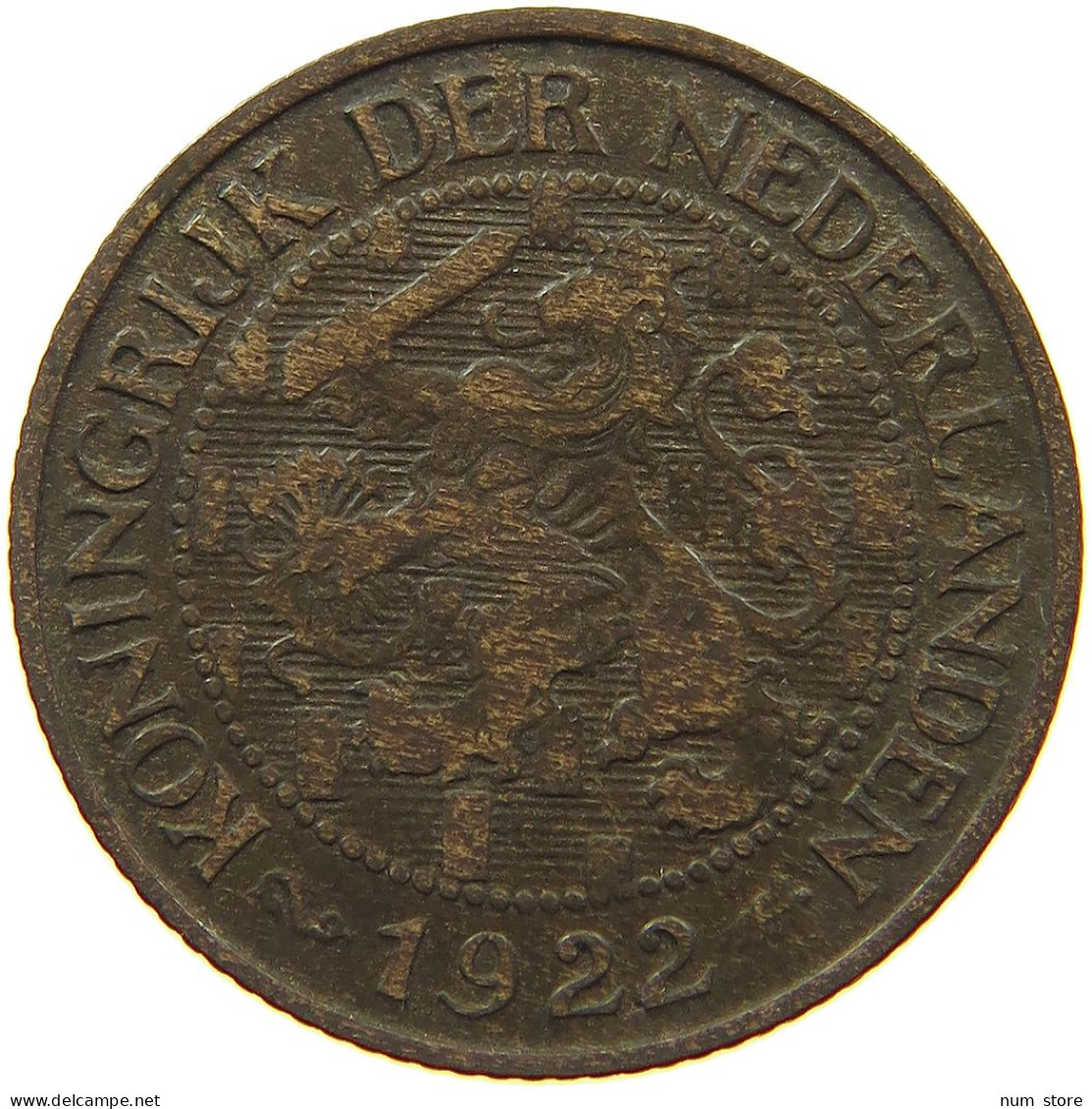 NETHERLANDS 1 CENT 1922 #a085 0819 - 1 Cent