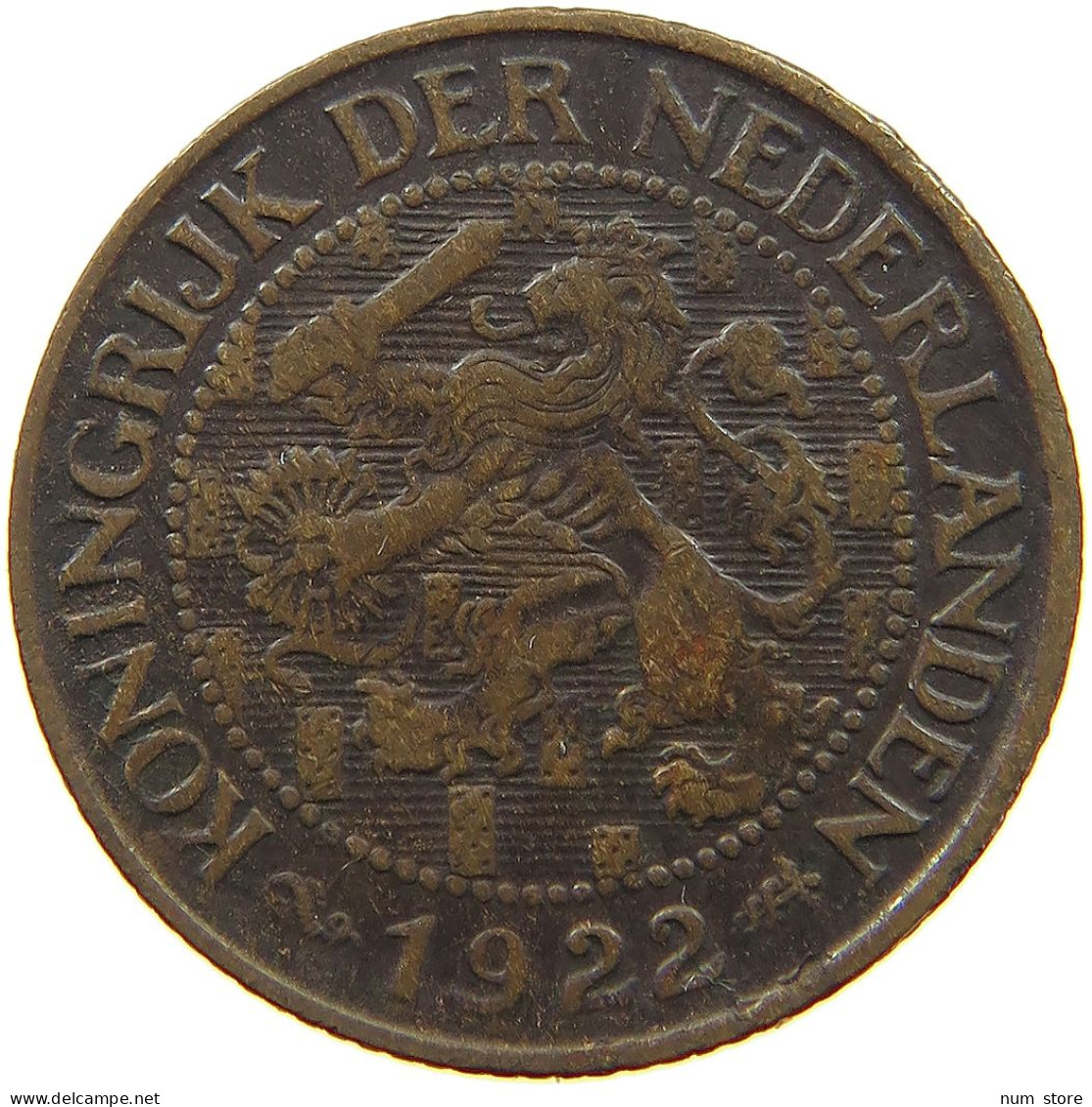NETHERLANDS 1 CENT 1922 #a013 0287 - 1 Cent