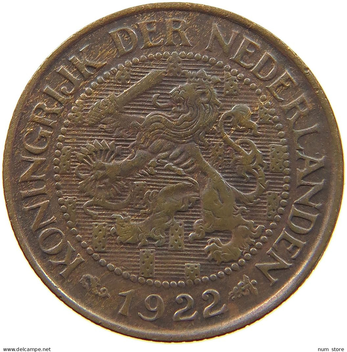 NETHERLANDS 1 CENT 1922 #a013 0279 - 1 Cent