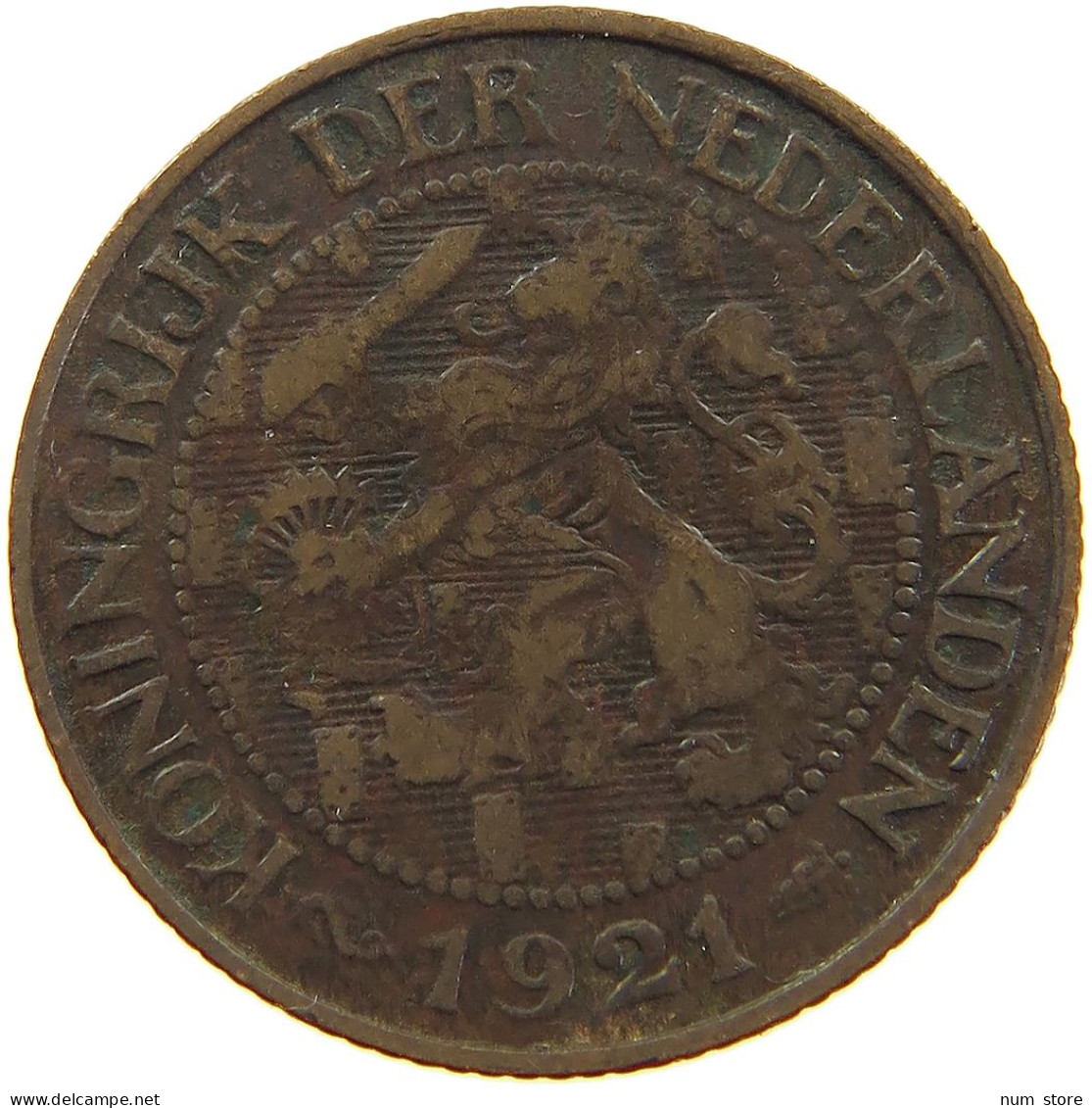 NETHERLANDS 1 CENT 1921 #a015 0481 - 1 Cent