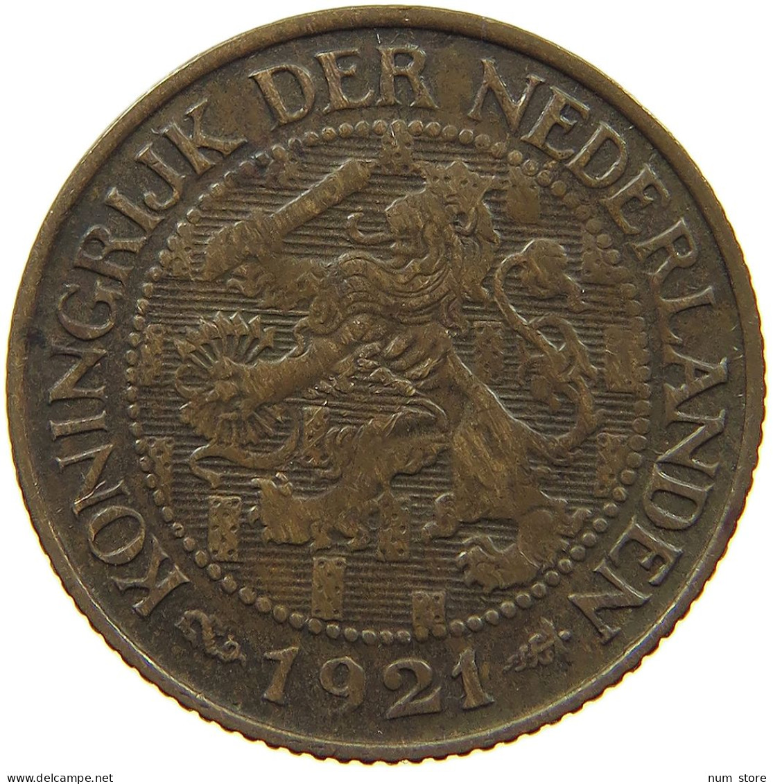 NETHERLANDS 1 CENT 1921 #a085 0829 - 1 Centavos