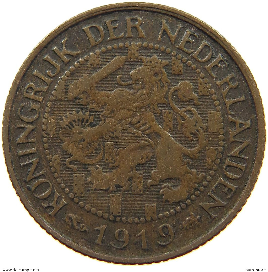 NETHERLANDS 1 CENT 1919 #a013 0289 - 1 Cent