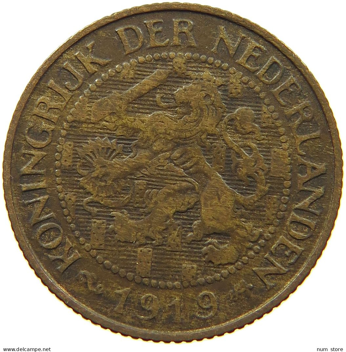 NETHERLANDS 1 CENT 1919 #a085 0857 - 1 Cent