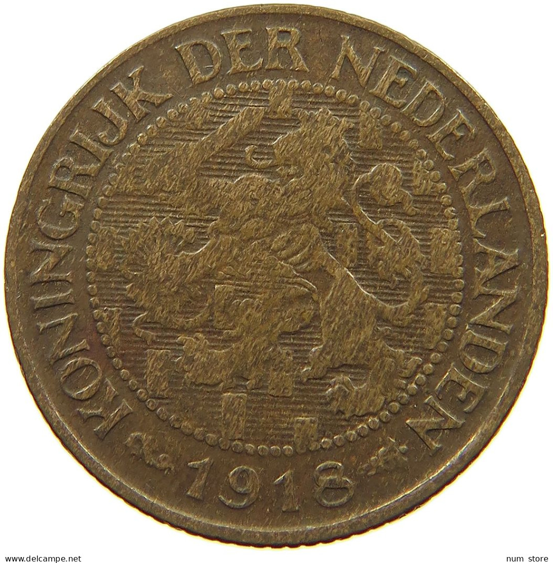 NETHERLANDS 1 CENT 1918 #a085 0849 - 1 Cent