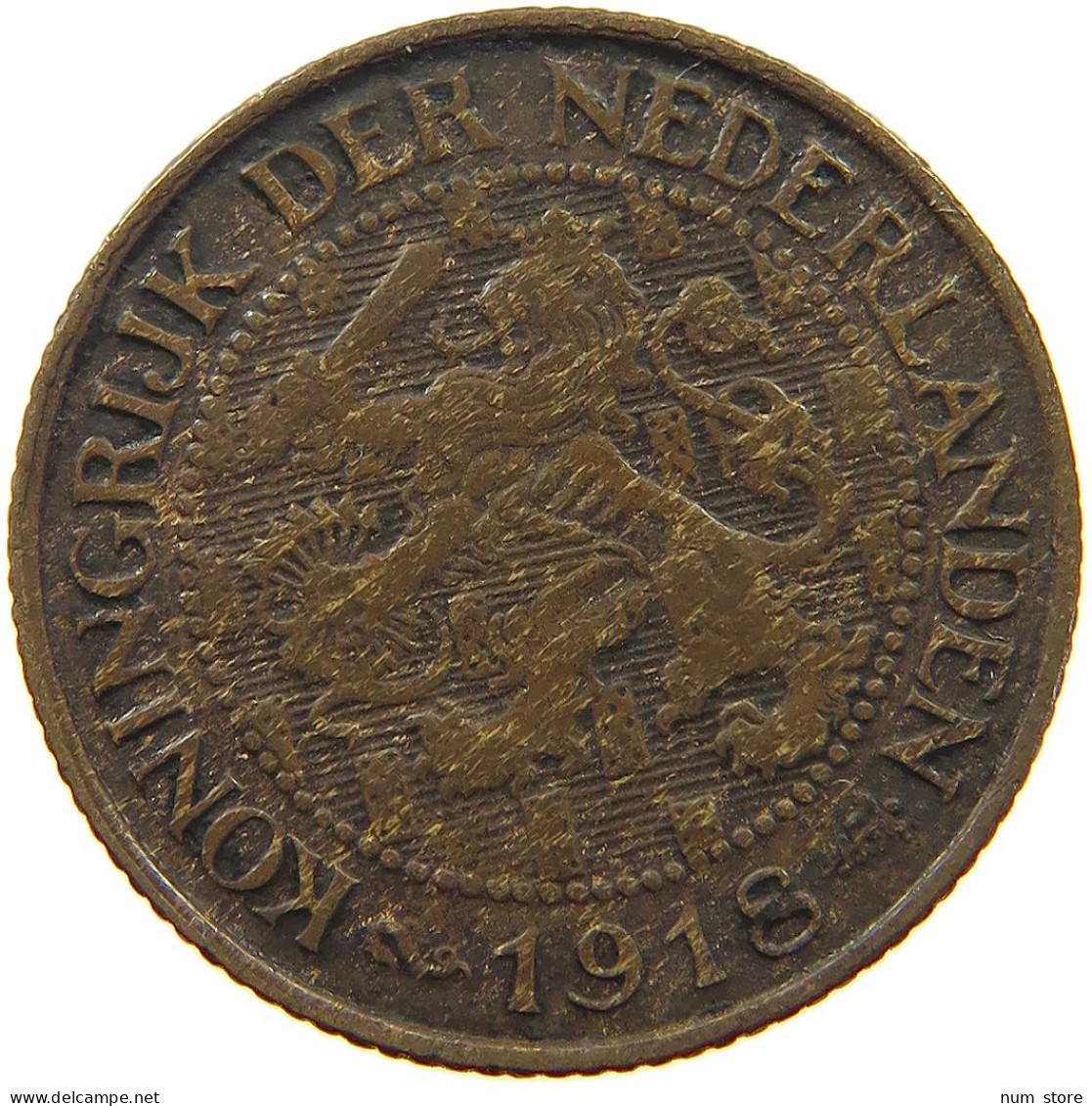 NETHERLANDS 1 CENT 1918 #a015 0479 - 1 Centavos