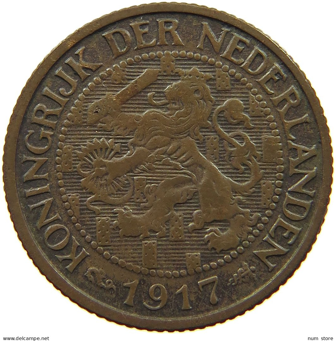 NETHERLANDS 1 CENT 1917 #a085 0839 - 1 Centavos