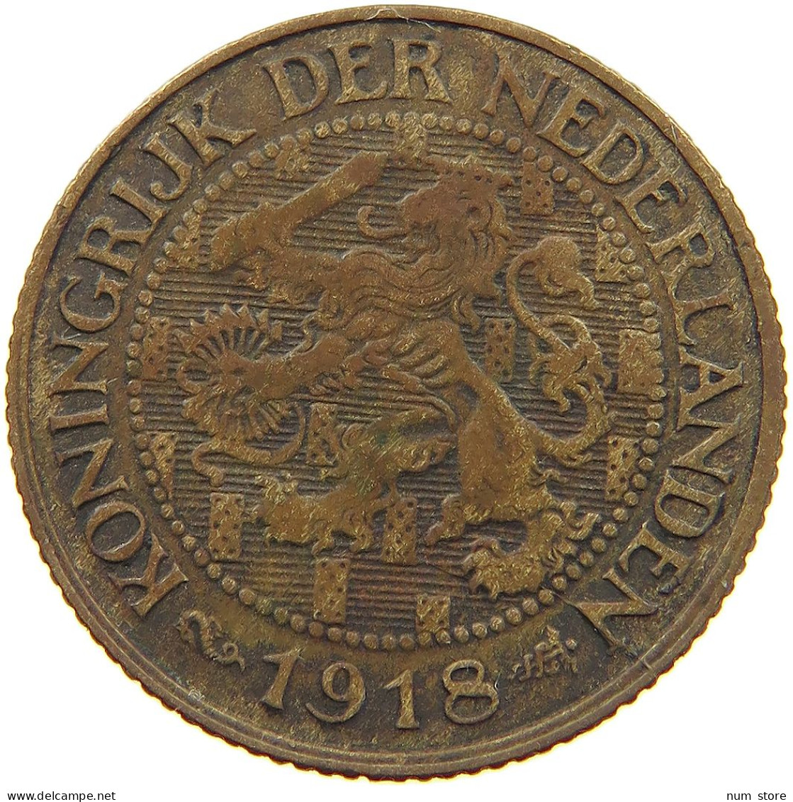 NETHERLANDS 1 CENT 1918 #a013 0285 - 1 Centavos