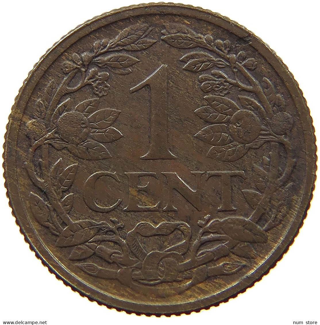 NETHERLANDS 1 CENT 1917 TOP #s060 0181 - 1 Centavos