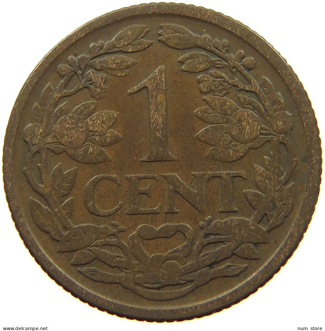 NETHERLANDS 1 CENT 1917 #a085 0831 - 1 Centavos