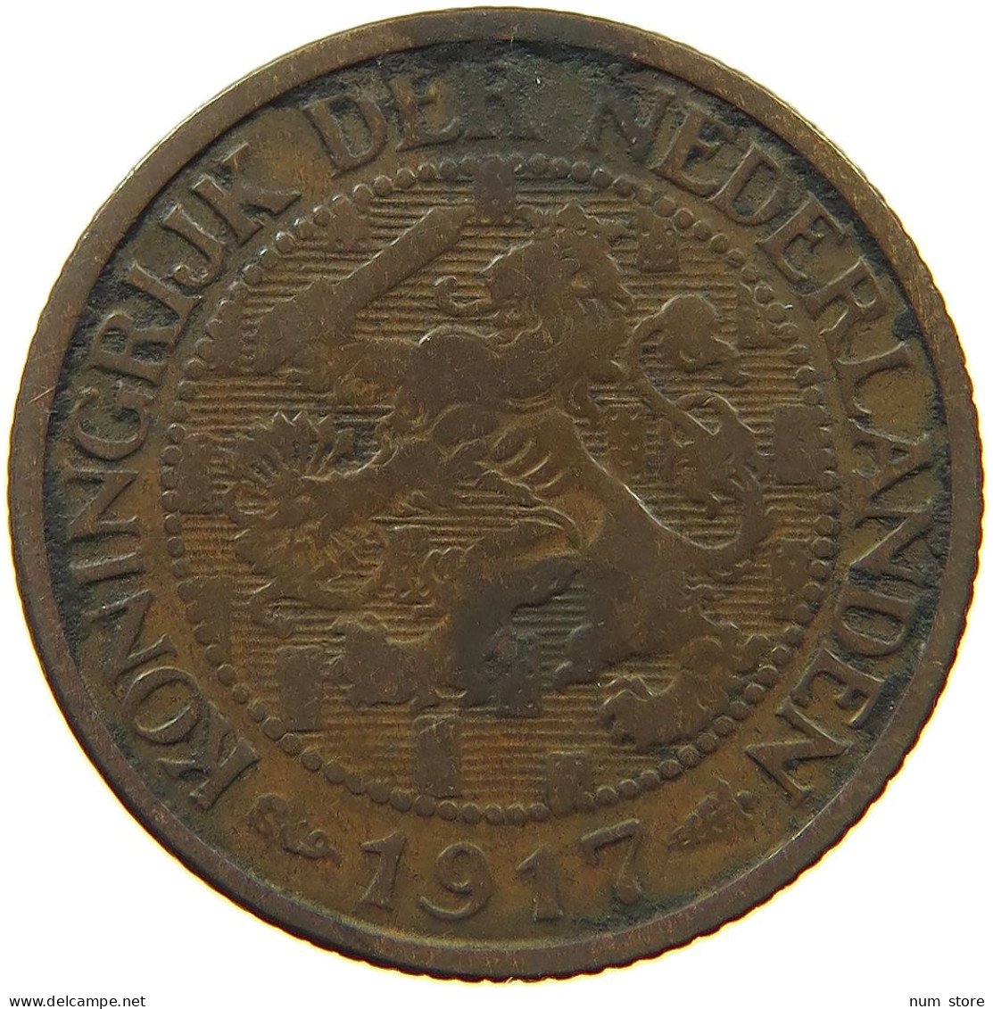 NETHERLANDS 1 CENT 1917 #a085 0831 - 1 Cent