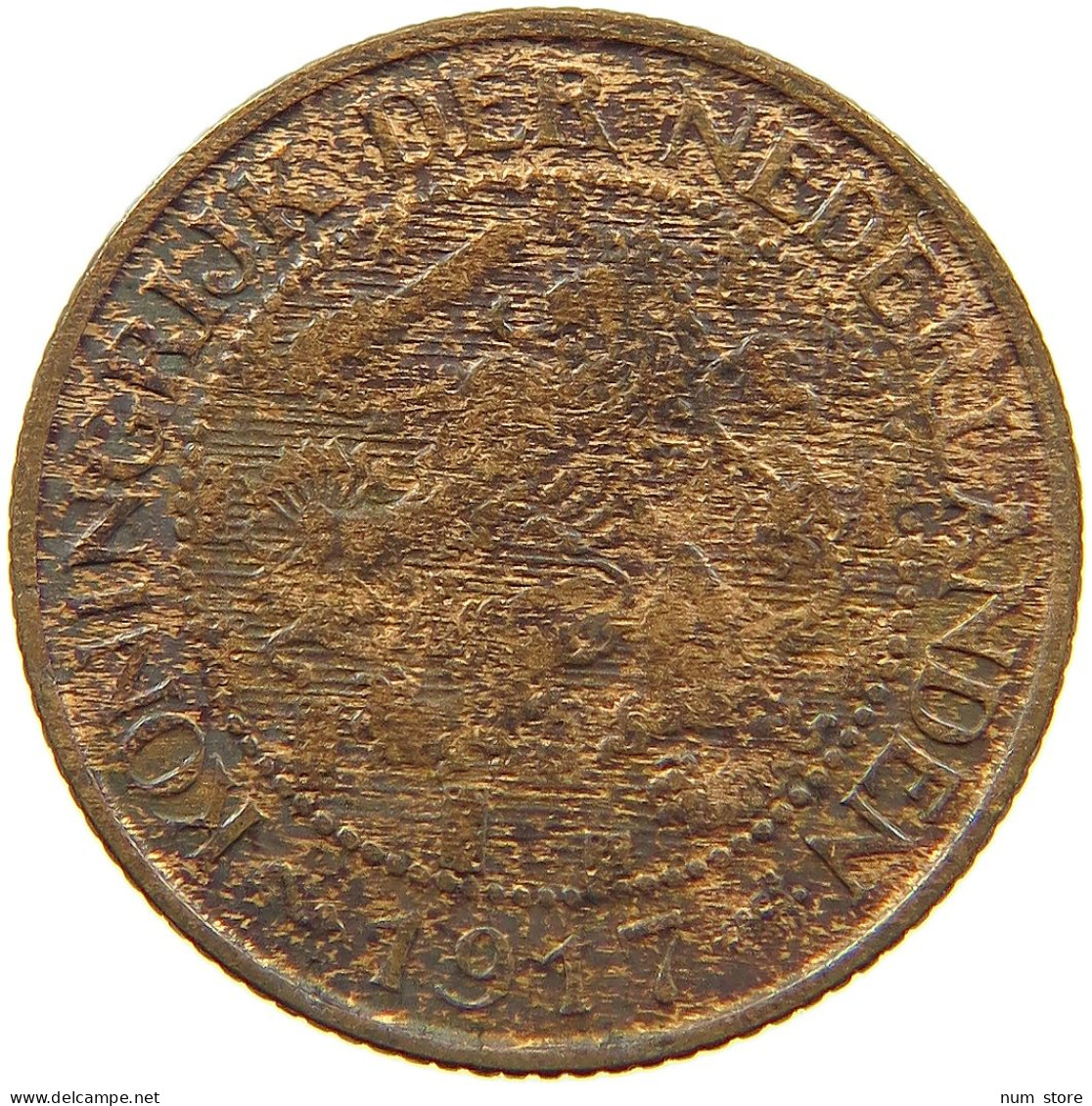 NETHERLANDS 1 CENT 1917 #a013 0439 - 1 Cent