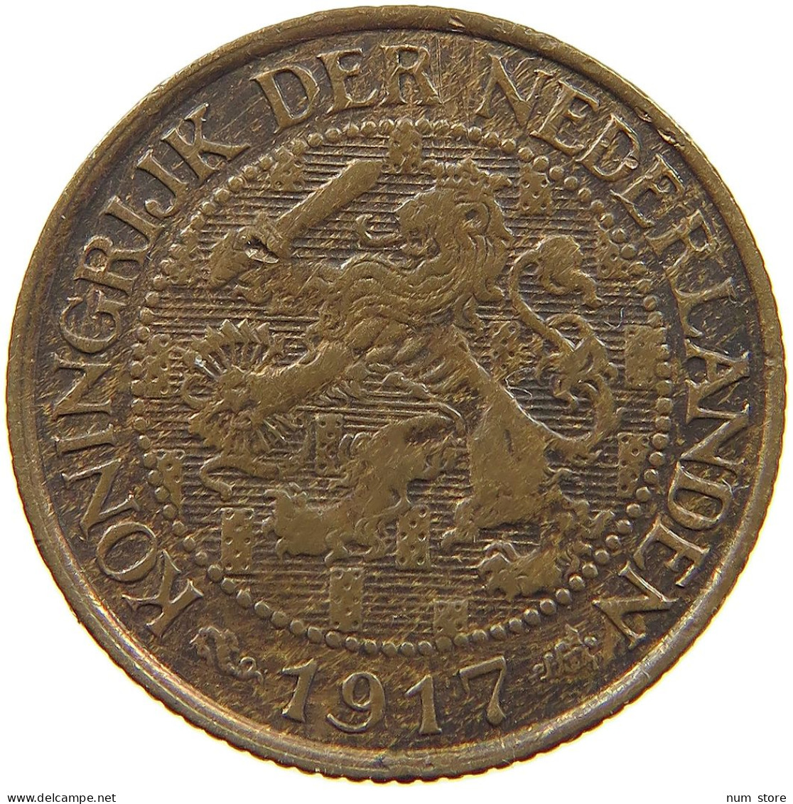 NETHERLANDS 1 CENT 1917 #a013 0415 - 1 Centavos