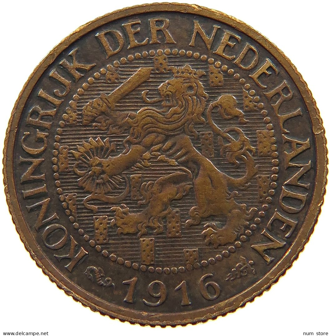 NETHERLANDS 1 CENT 1916 TOP #s036 0941 - 1 Centavos