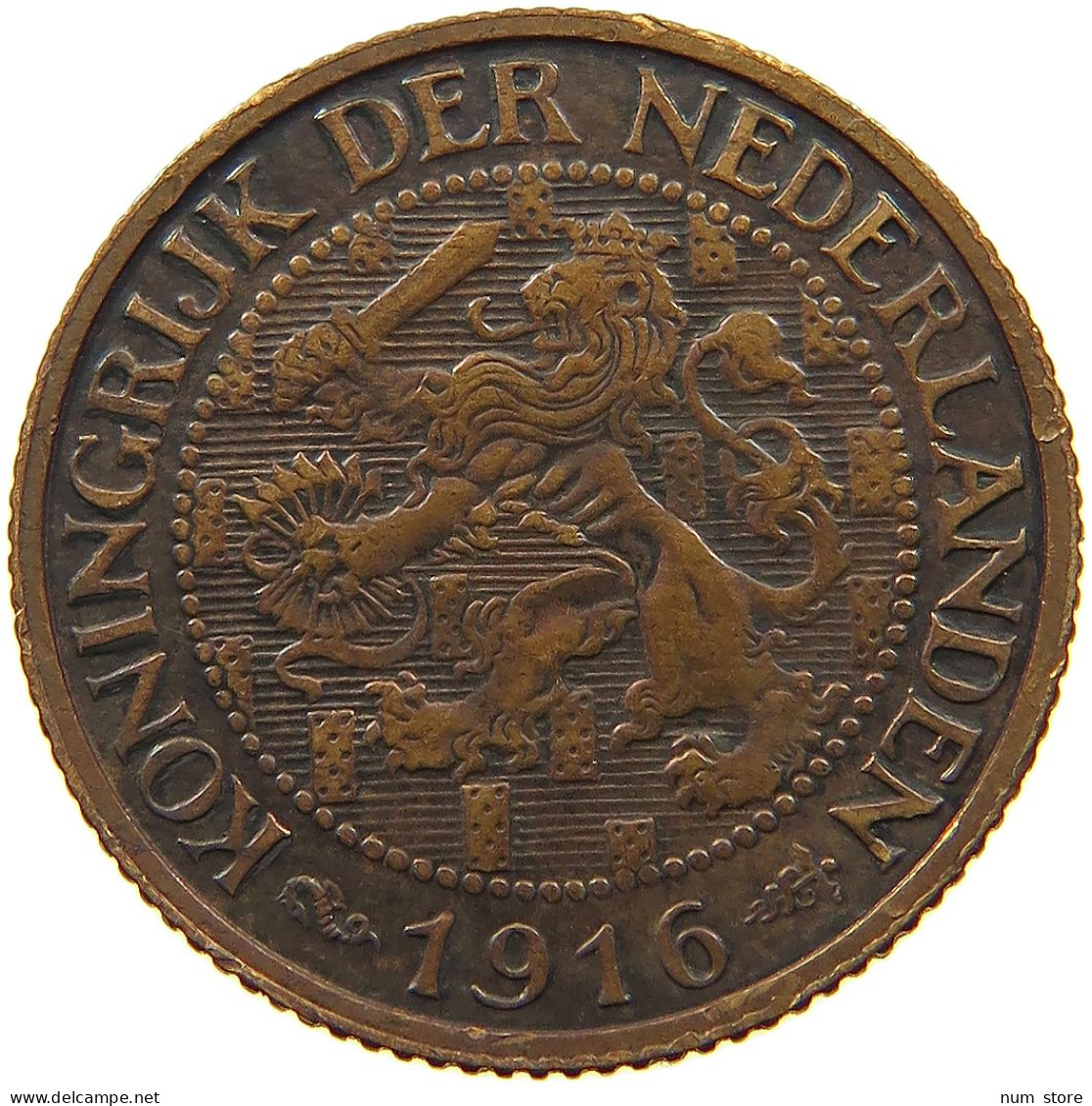 NETHERLANDS 1 CENT 1916 TOP #s036 0941 - 1 Cent