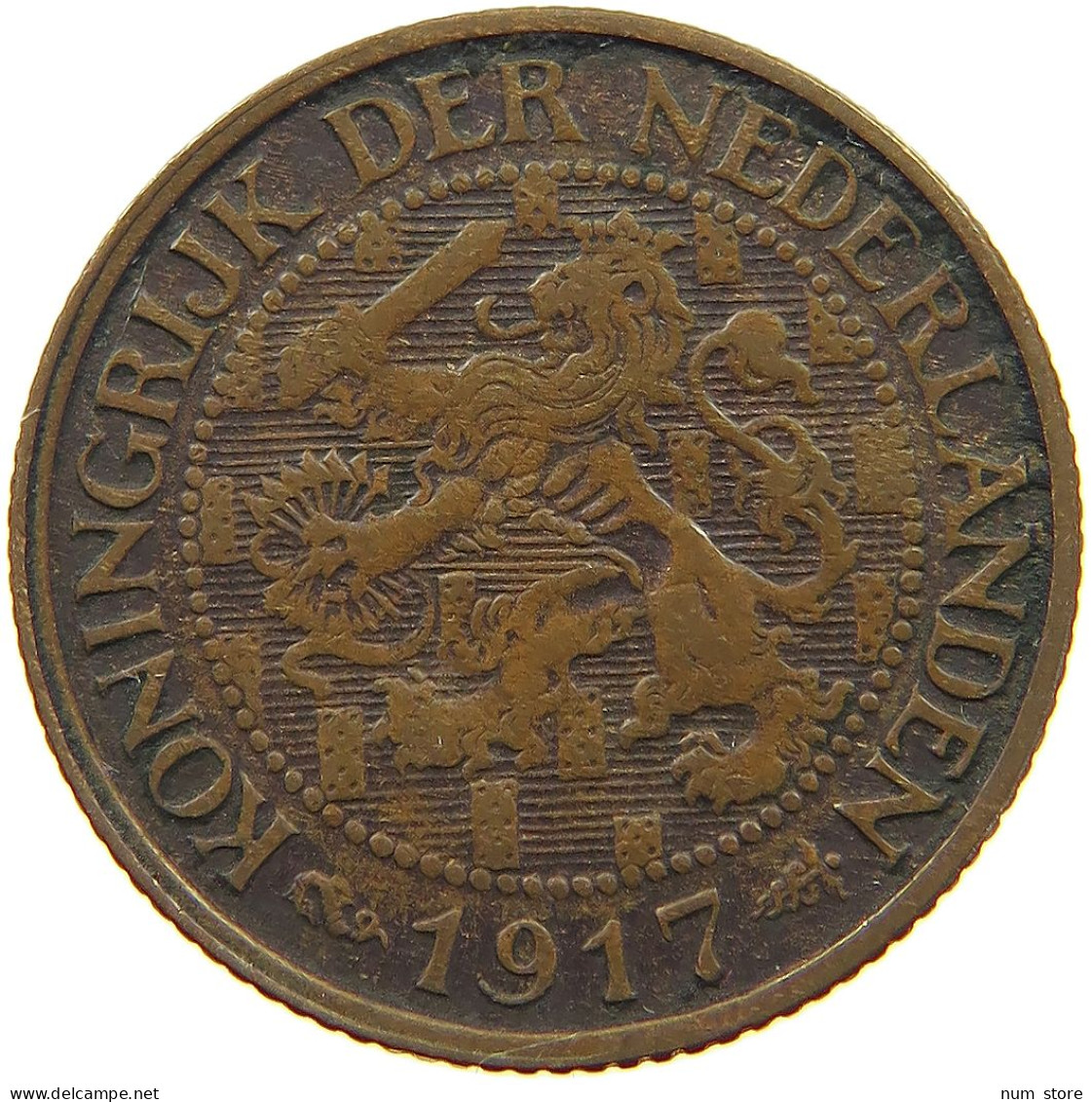 NETHERLANDS 1 CENT 1917 #a013 0269 - 1 Cent