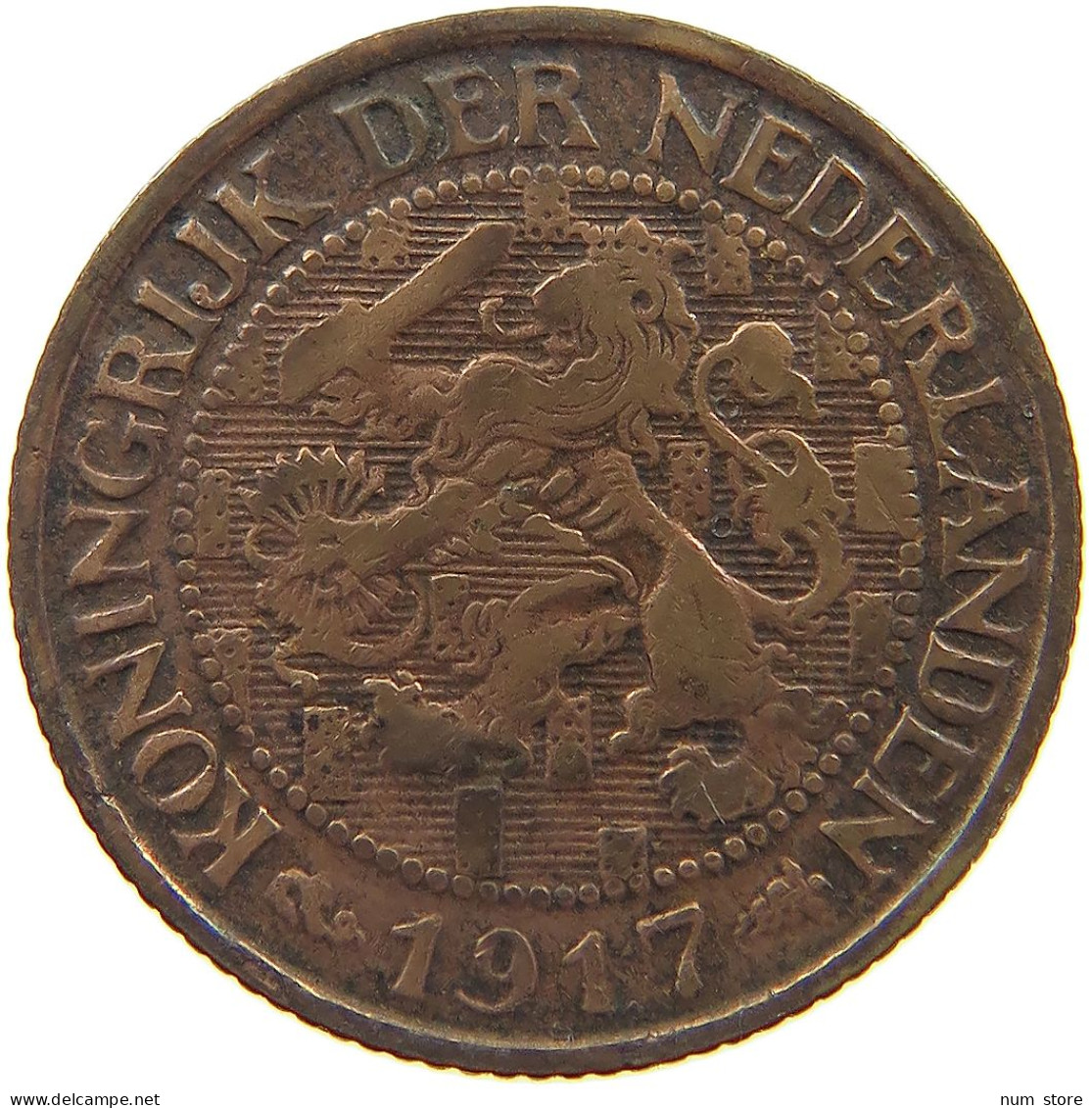 NETHERLANDS 1 CENT 1917 #a013 0281 - 1 Cent