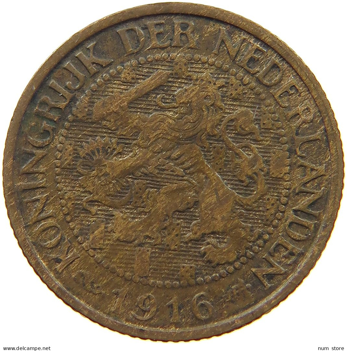 NETHERLANDS 1 CENT 1916 #a013 0299 - 1 Centavos