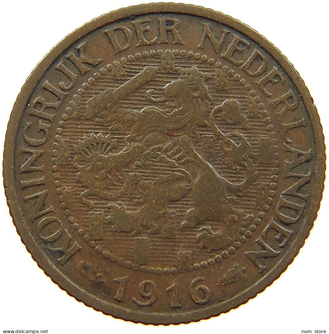 NETHERLANDS 1 CENT 1916 #a013 0405 - 1 Cent