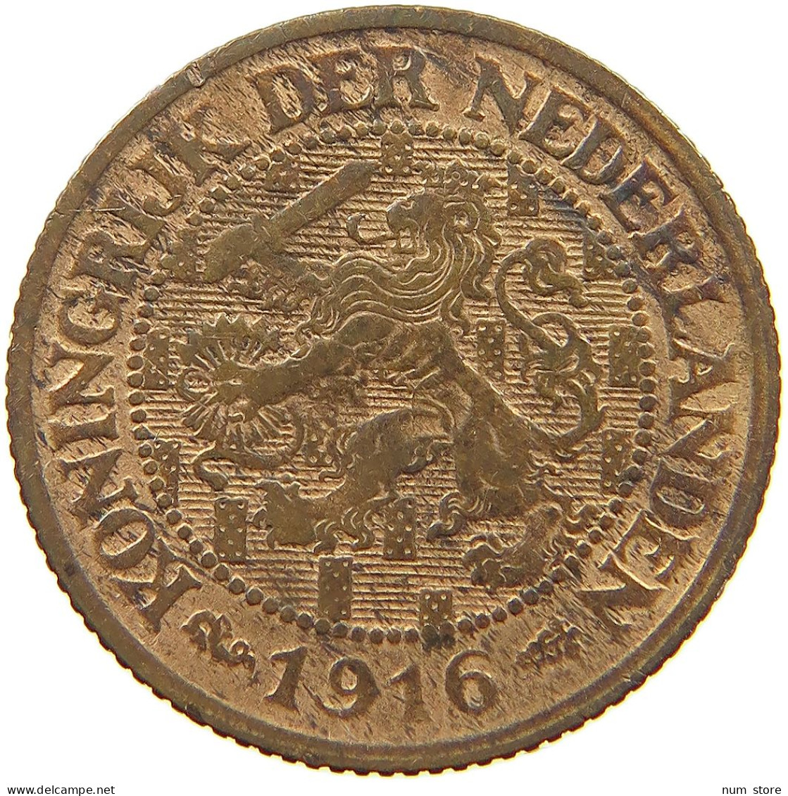 NETHERLANDS 1 CENT 1916 #a013 0271 - 1 Centavos