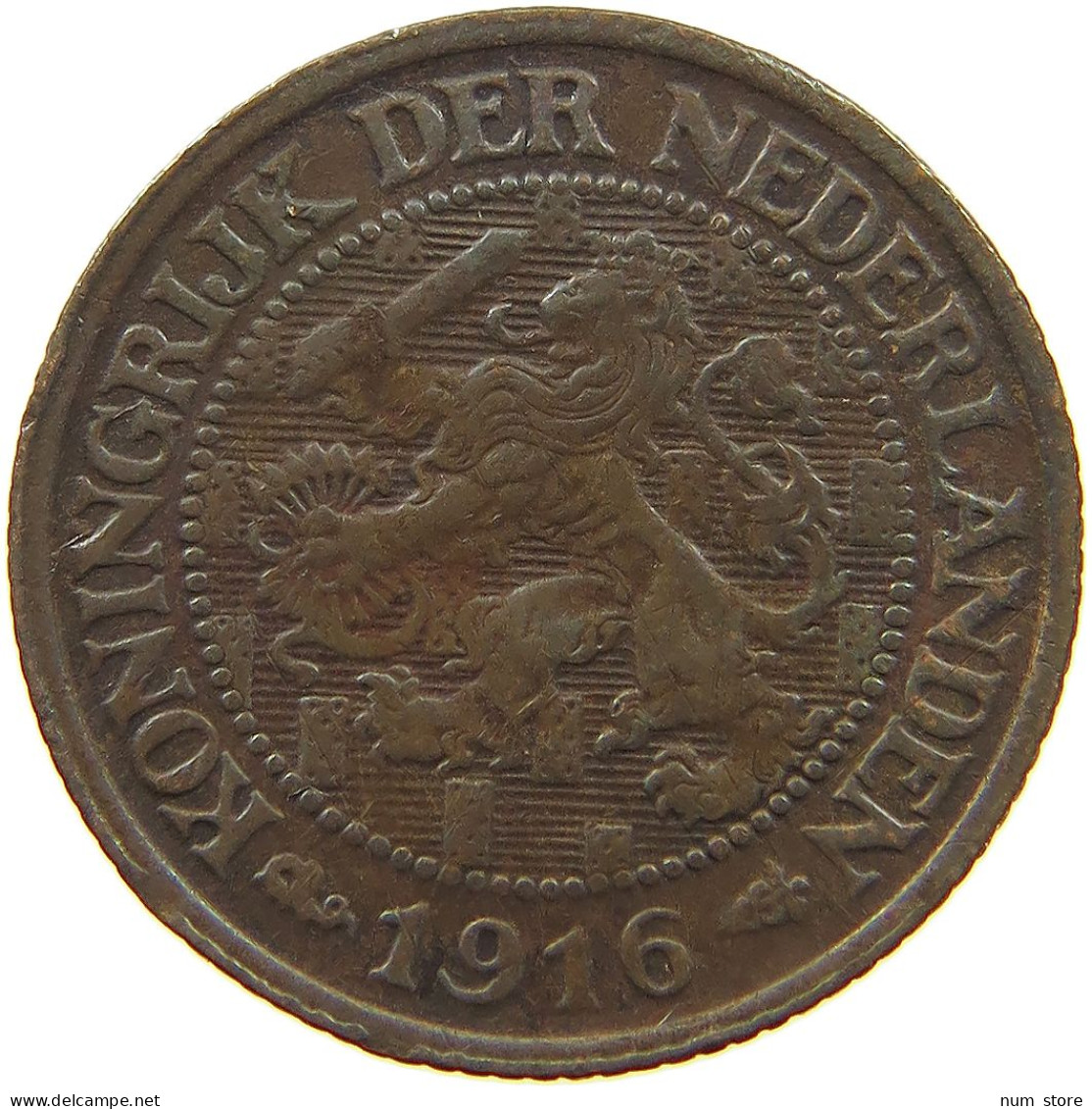 NETHERLANDS 1 CENT 1916 #a013 0259 - 1 Centavos