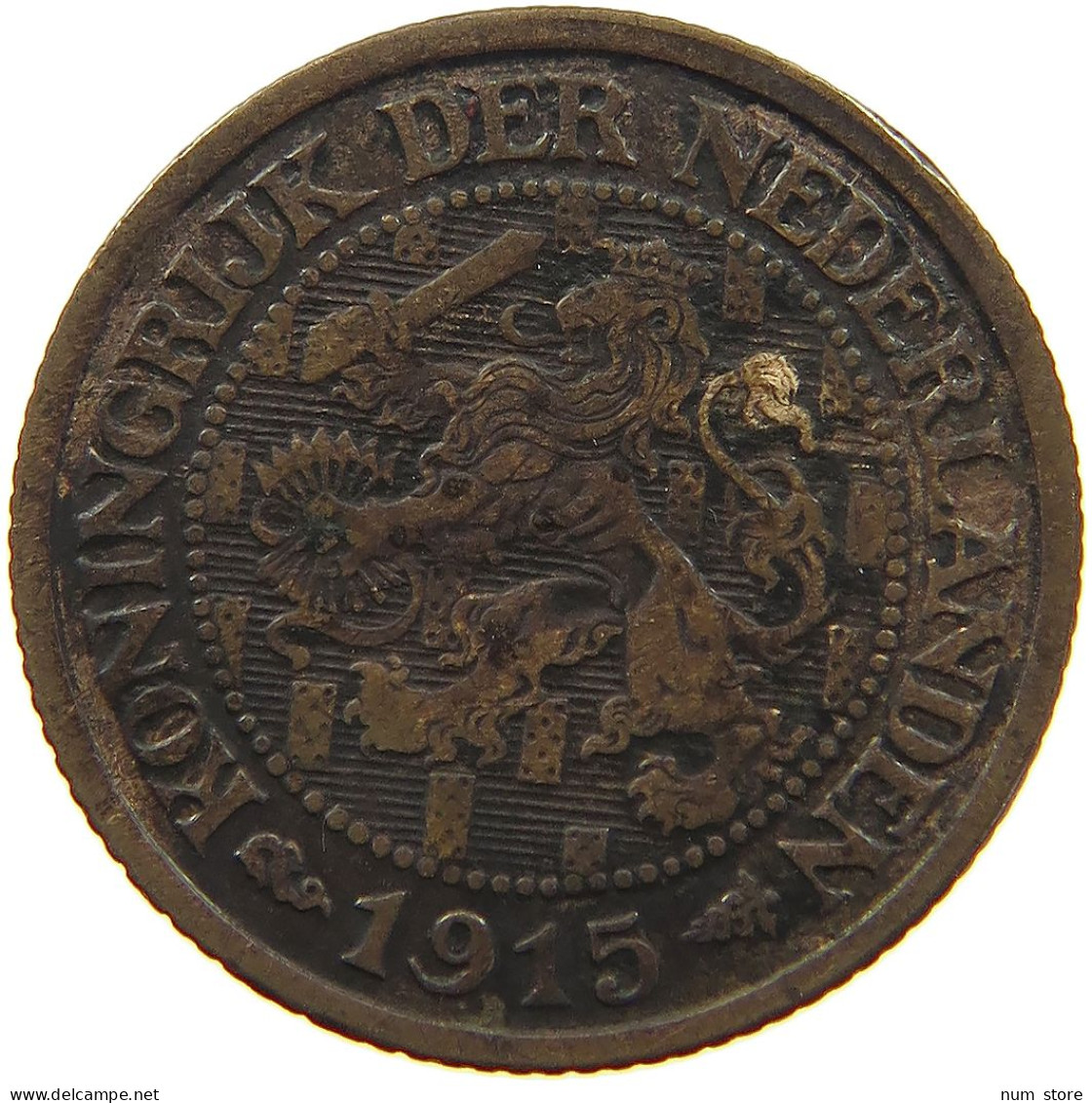 NETHERLANDS 1 CENT 1915 #a013 0455 - 1 Cent