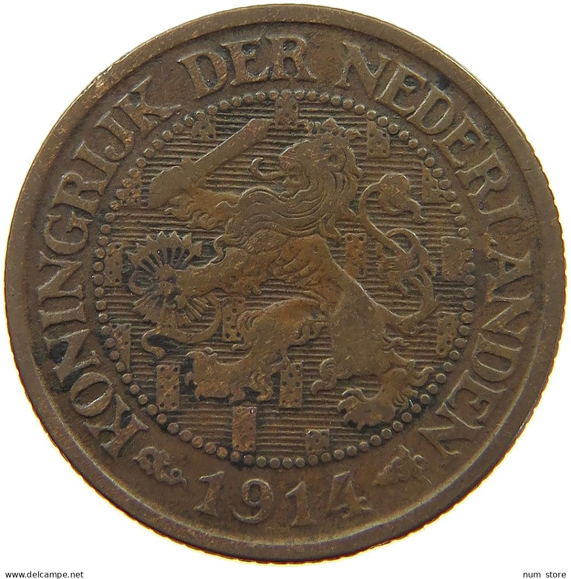 NETHERLANDS 1 CENT 1914 #a013 0437 - 1 Centavos