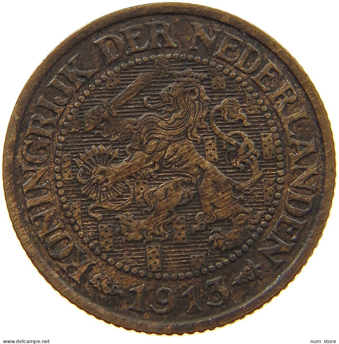 NETHERLANDS 1 CENT 1913 #a013 0283 - 1 Cent