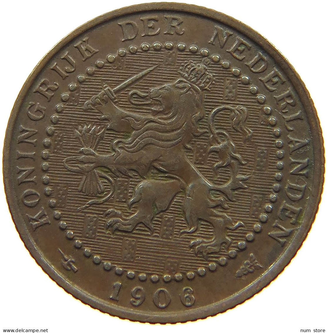 NETHERLANDS 1 CENT 1906 #c083 0465 - 1 Centavos