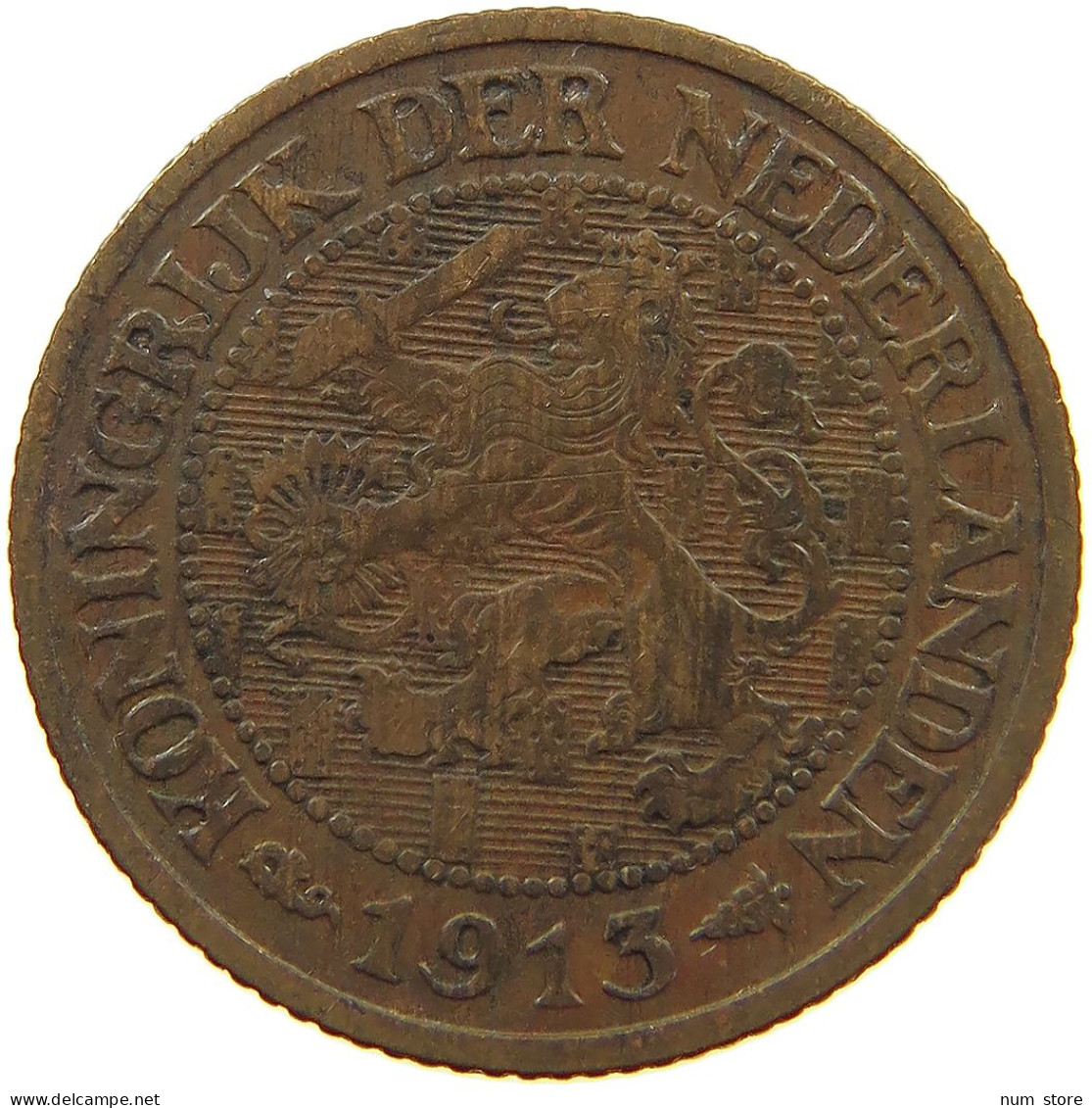 NETHERLANDS 1 CENT 1913 #a013 0447 - 1 Cent