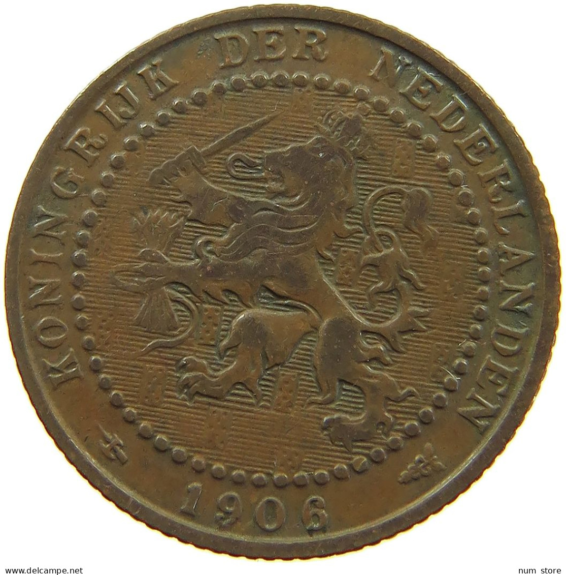 NETHERLANDS 1 CENT 1906 #a085 0779 - 1 Centavos