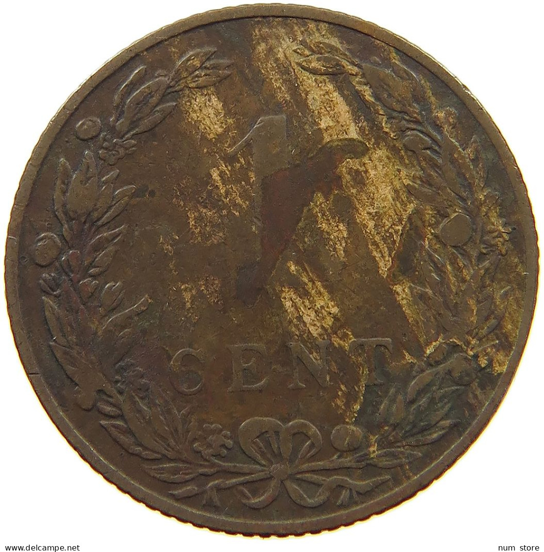 NETHERLANDS 1 CENT 1906 #a013 0393 - 1 Centavos