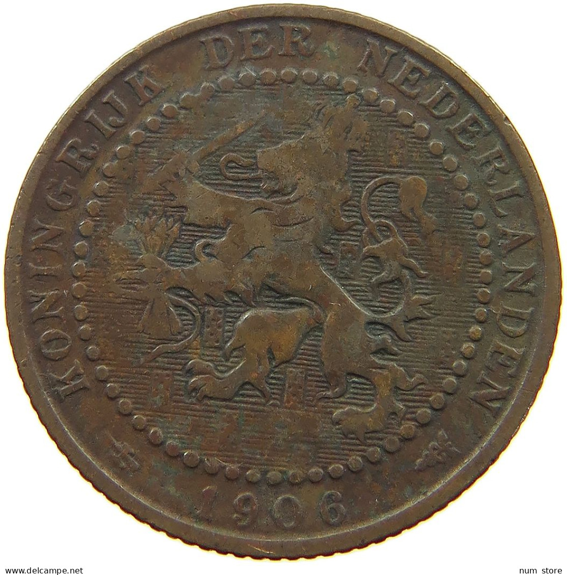 NETHERLANDS 1 CENT 1906 #a013 0393 - 1 Cent