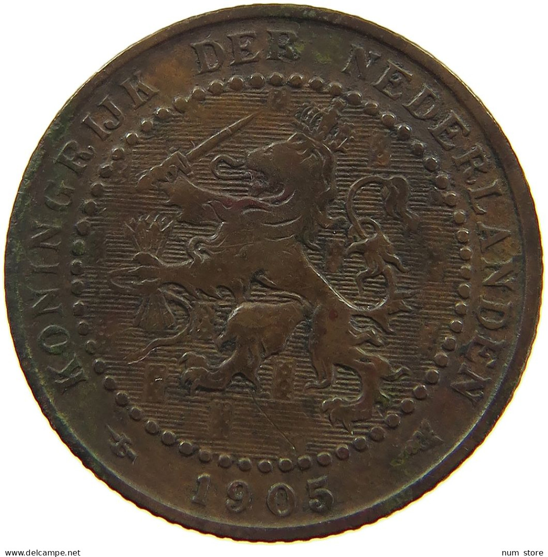 NETHERLANDS 1 CENT 1905 #a085 0769 - 1 Cent