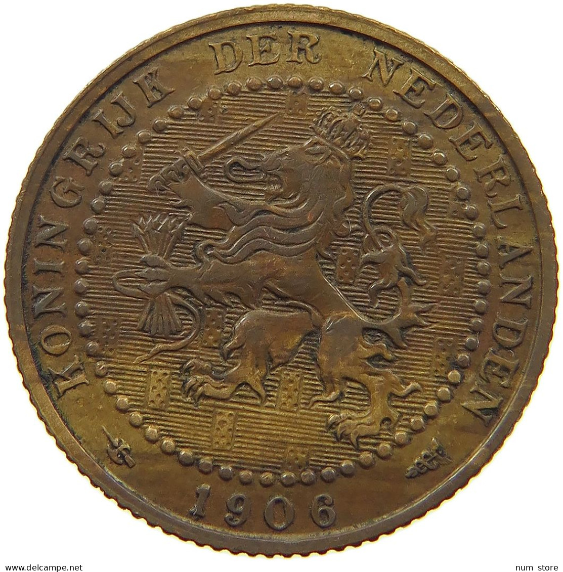 NETHERLANDS 1 CENT 1906 #a013 0397 - 1 Centavos