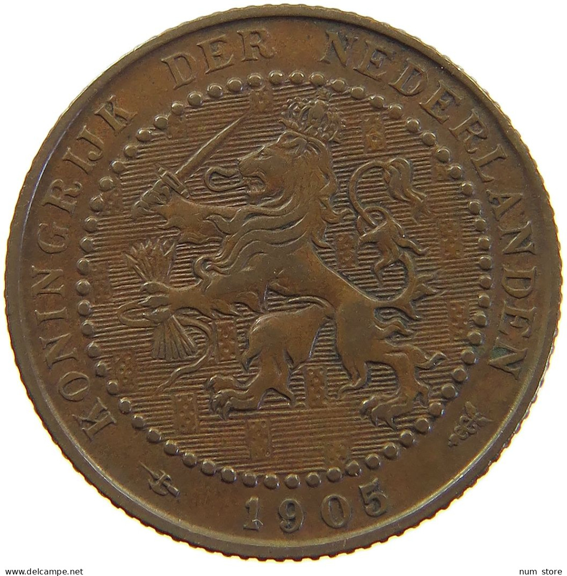 NETHERLANDS 1 CENT 1905 TOP #c063 0247 - 1 Cent