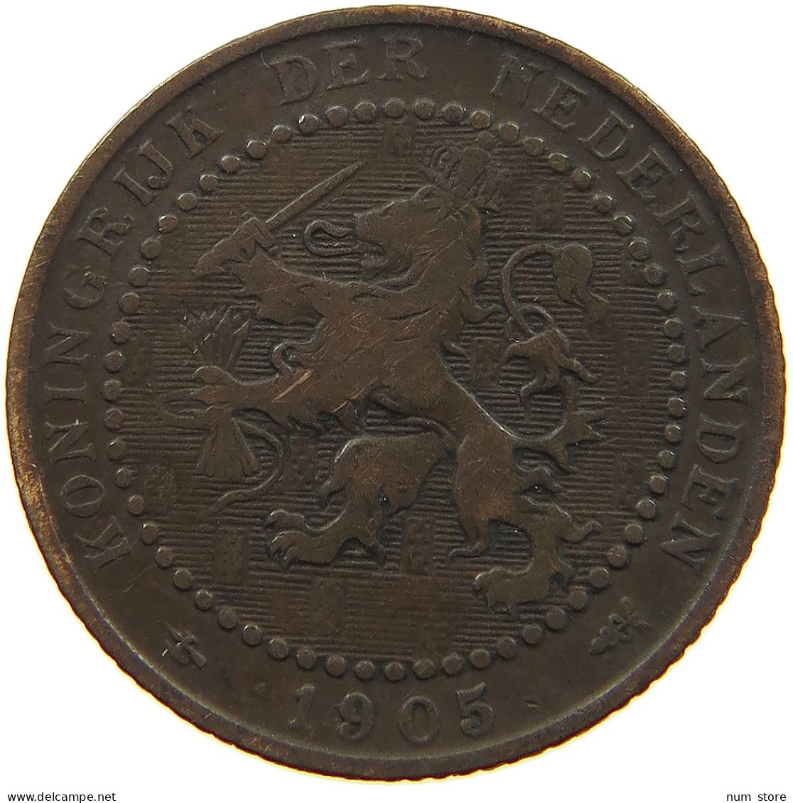 NETHERLANDS 1 CENT 1905 #a013 0247 - 1 Cent