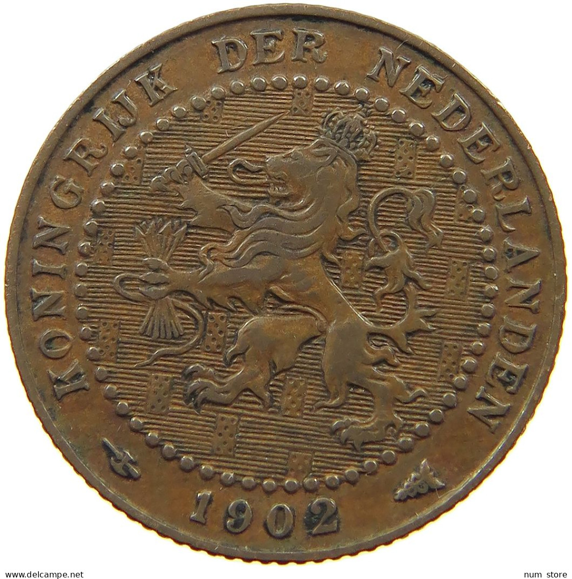 NETHERLANDS 1 CENT 1902 #a014 0025 - 1 Centavos