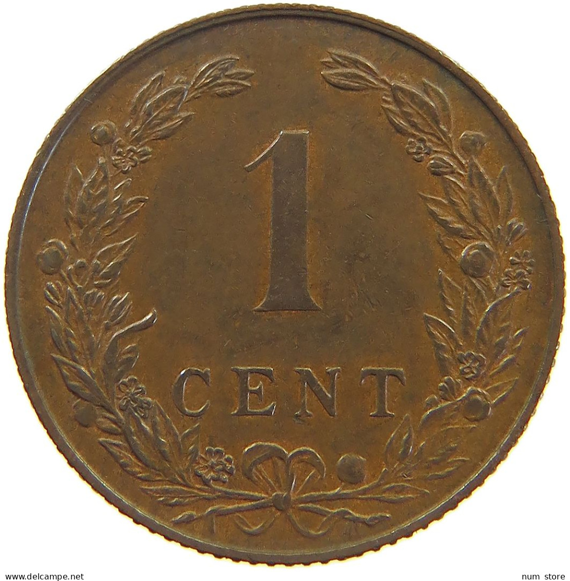 NETHERLANDS 1 CENT 1902 TOP #c041 0529 - 1 Centavos