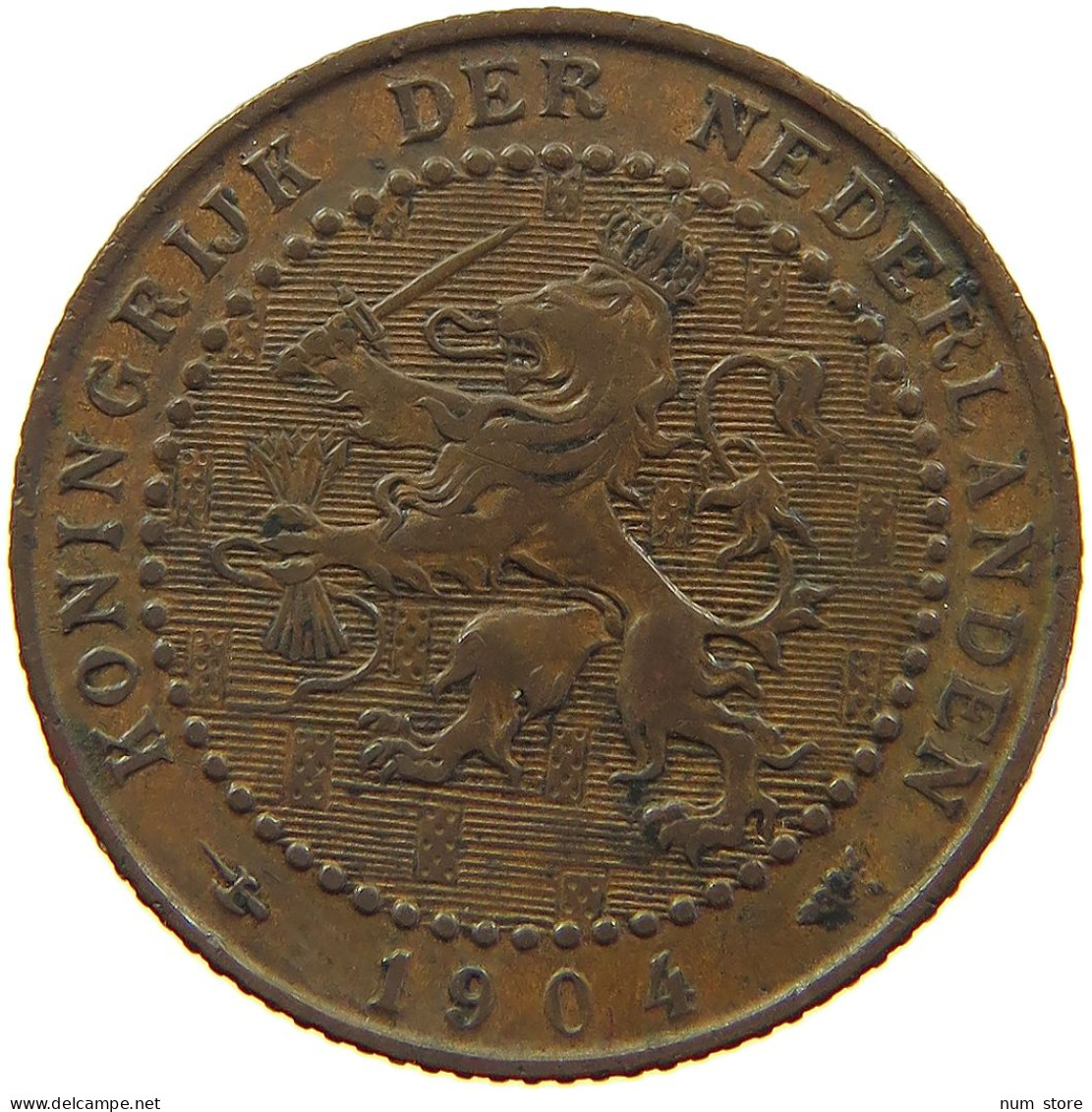 NETHERLANDS 1 CENT 1904 #s012 0207 - 1 Centavos