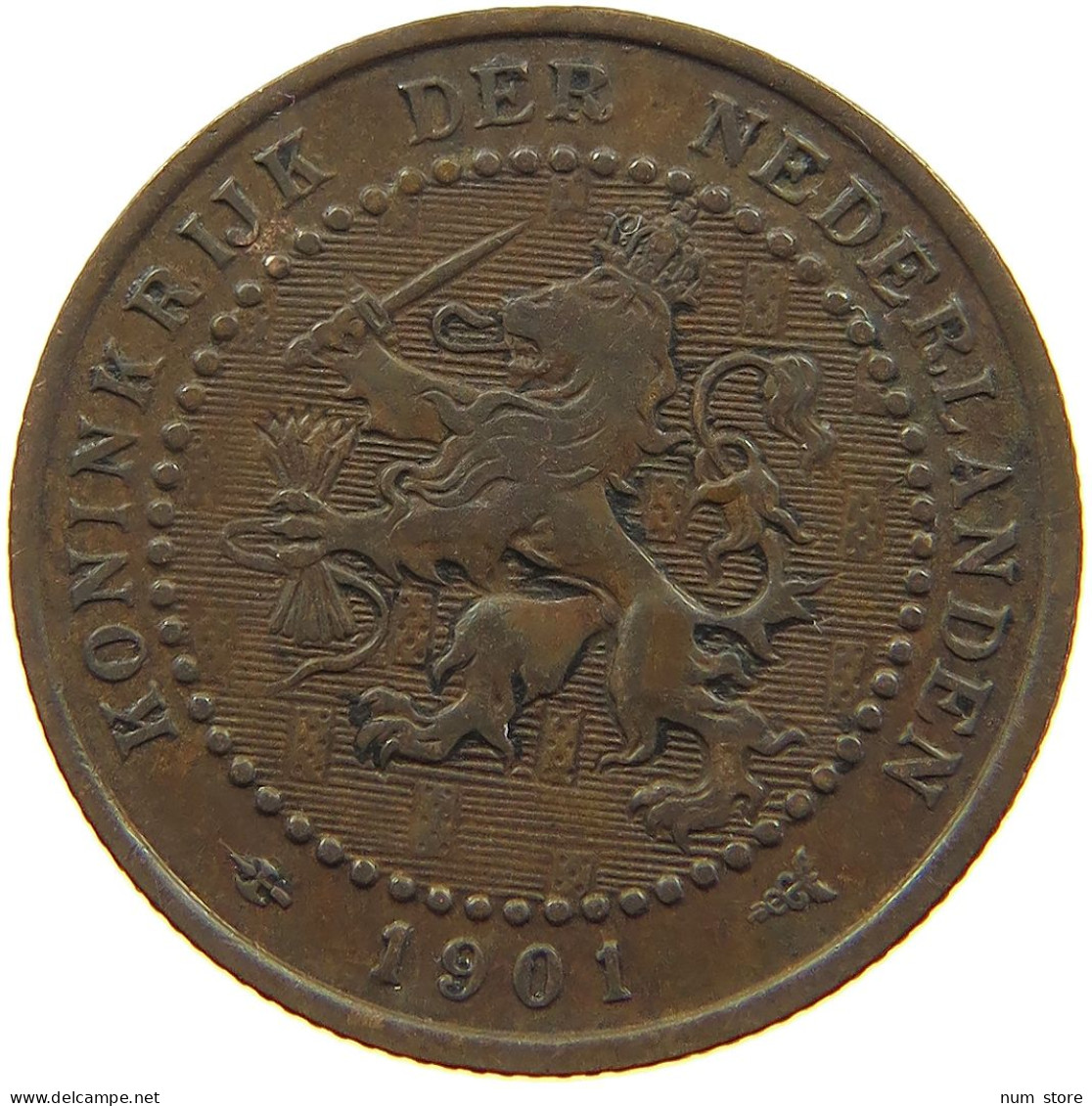 NETHERLANDS 1 CENT 1901 #a085 0773 - 1 Centavos