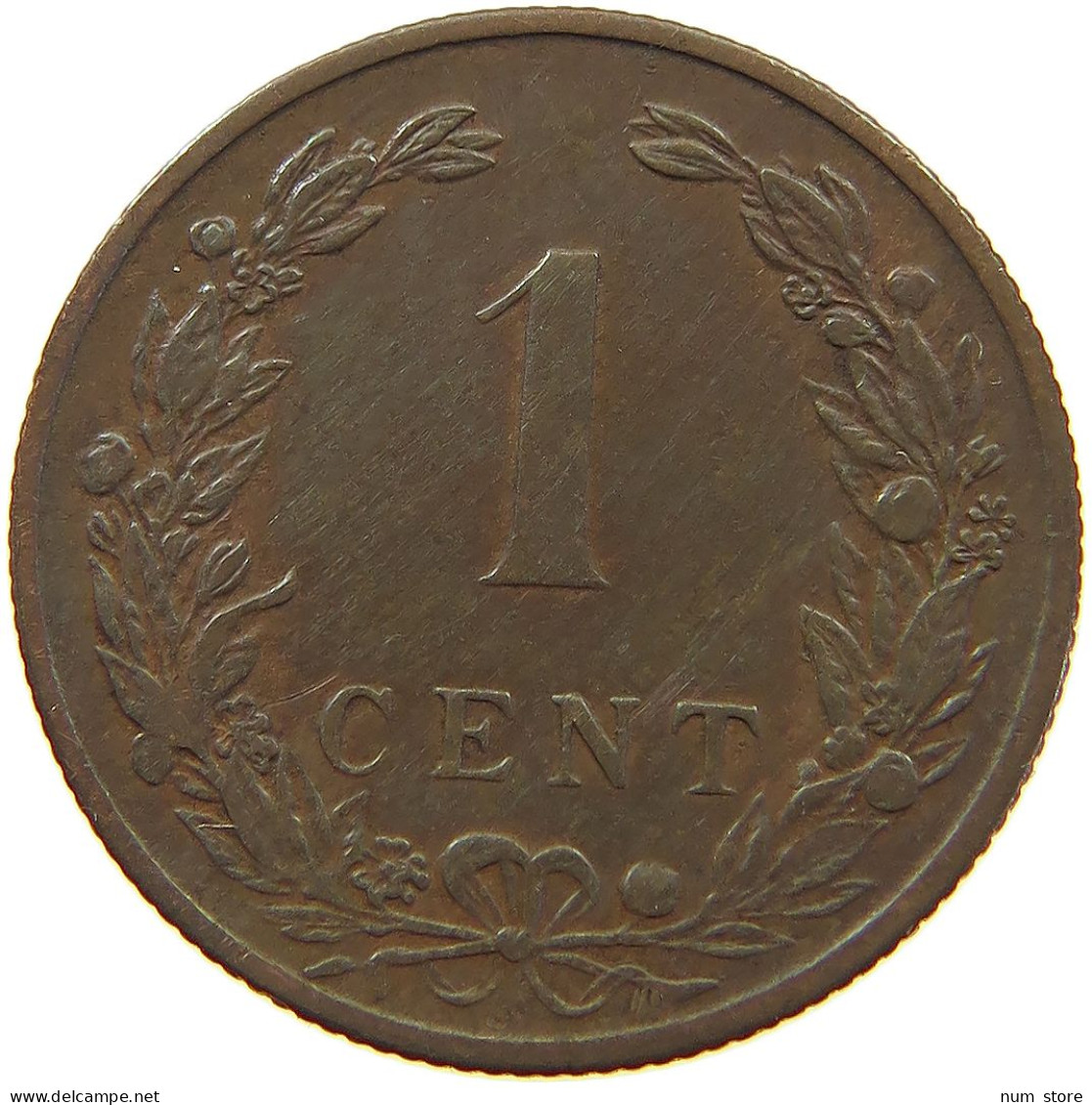 NETHERLANDS 1 CENT 1901 #a013 0207 - 1 Centavos