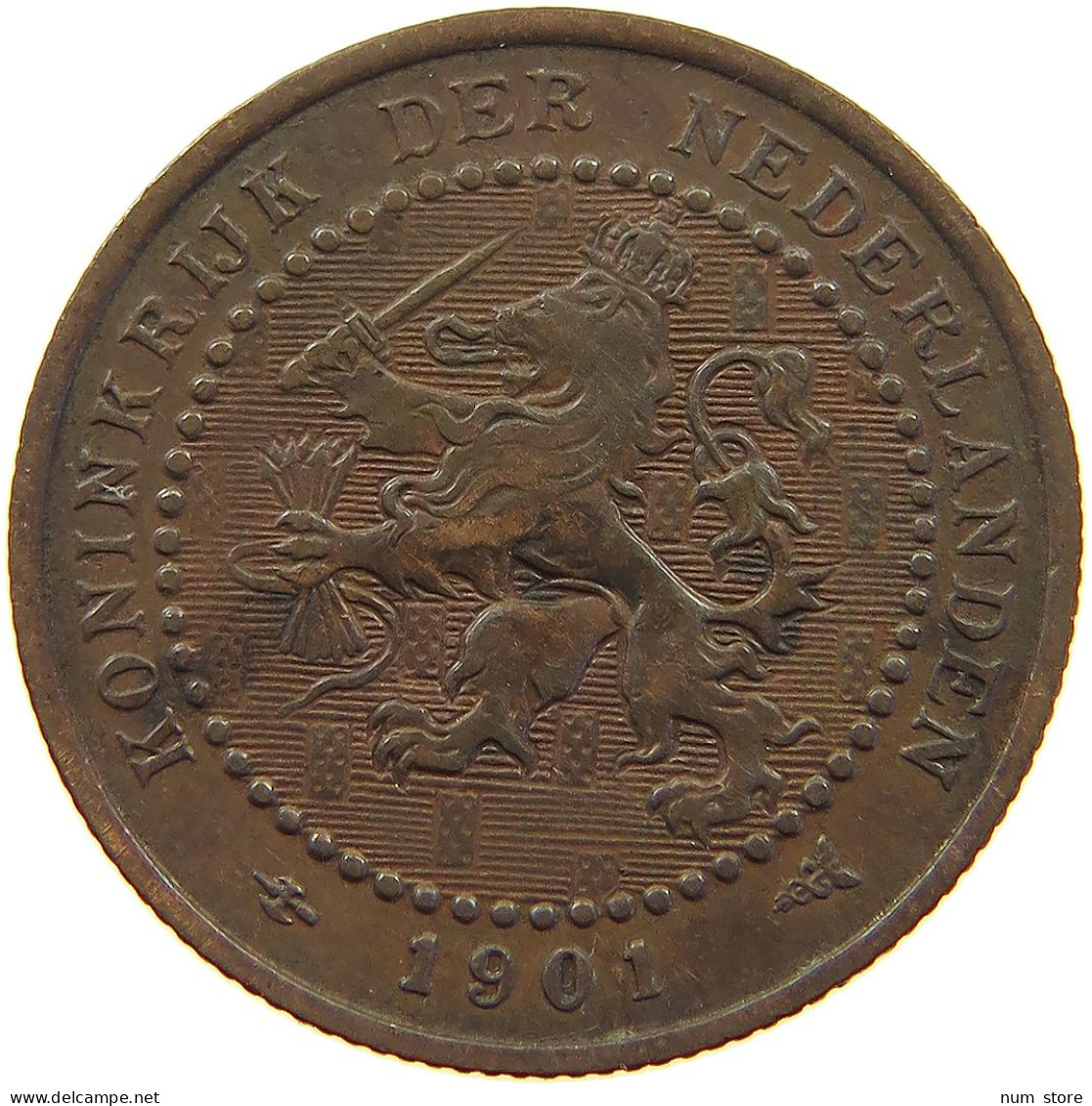 NETHERLANDS 1 CENT 1901 #a013 0207 - 1 Centavos