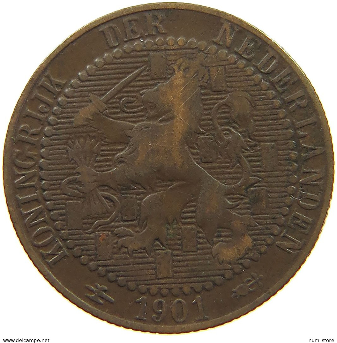 NETHERLANDS 1 CENT 1901 #a085 0777 - 1 Centavos