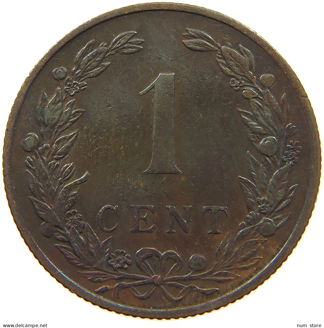 NETHERLANDS 1 CENT 1901 #a013 0373 - 1 Cent